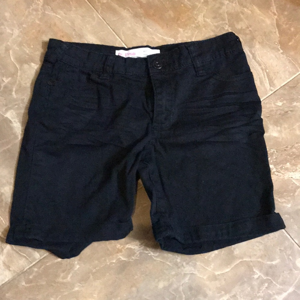 Kids black jean shorts